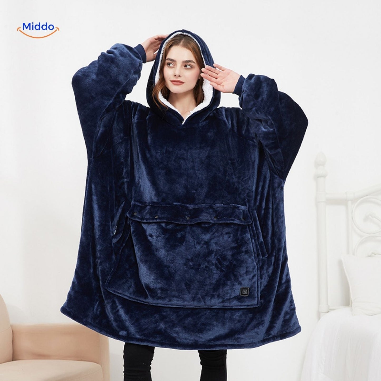 SilentWarmth™ | Verwarmbare hoodie voor jou en je maatje